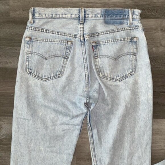 VINTAGE USA 80s Levi's 501 Original Jeans Mens 32 x 30 Button Fly Distress RARE - Picture 10 of 12